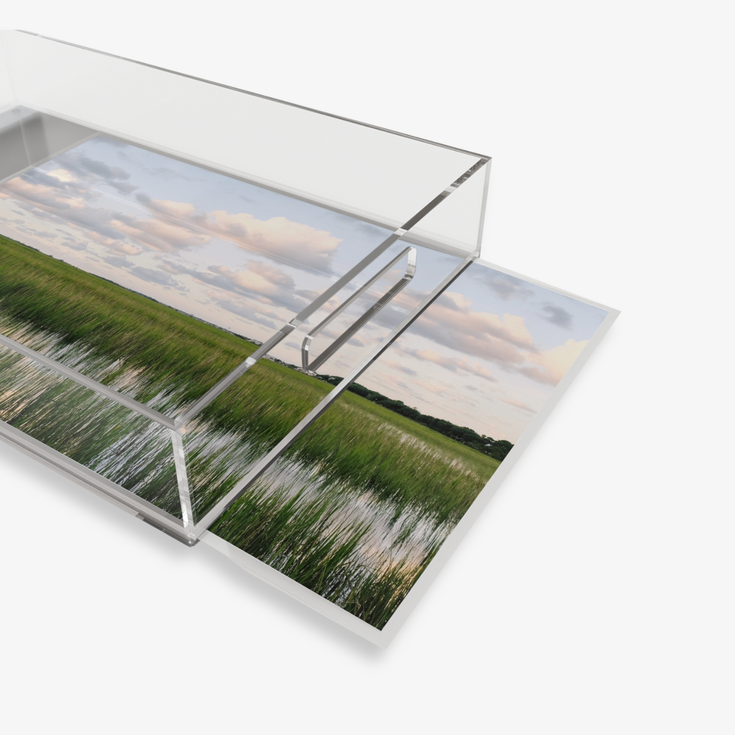 Sunset Marsh 1 Acrylic Serving Tray